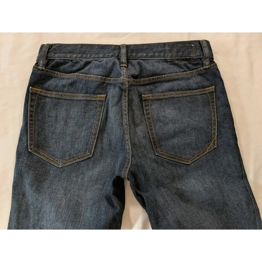 Banana Republic Men Slim Fit Jeans 30(32)x32 Dark Wash Stretch Denim 5-Pocket